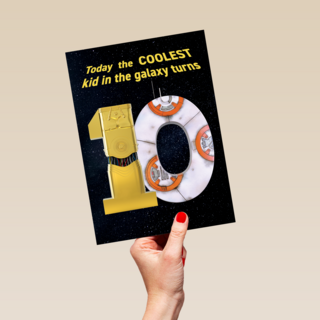 Star Wars verjaardagskaart 10 jaar