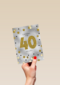 Verjaardagskaart leeftijden 40 Cheers to forty years goud zilver
