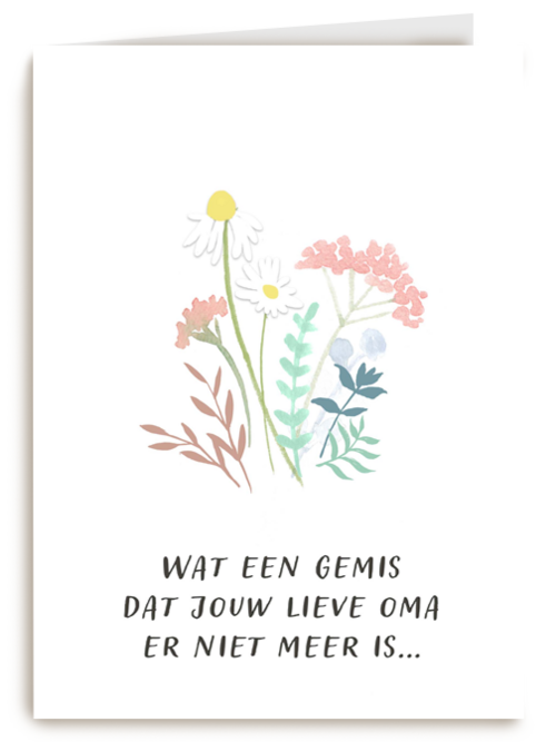 Kaart Hallmark | Condoleance Kaarten | Wat Een Gemis Dat Jouw Lieve Oma Er Niet Meer Is