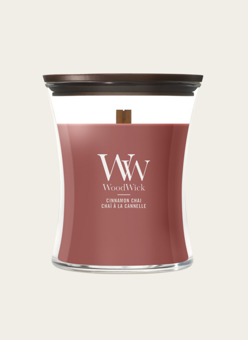 WoodWick Cinnamon Chai Kaars Medium | WoodWick Cadeau Woonaccessoires |