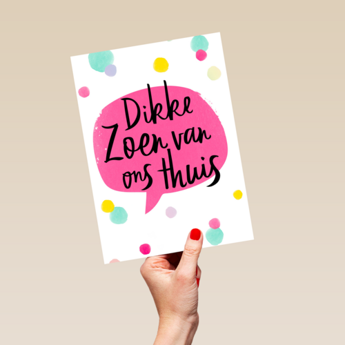 op kamp kaart dikke zoen van ons thuis