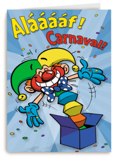 carnavalskaart alaaaf clown uit box