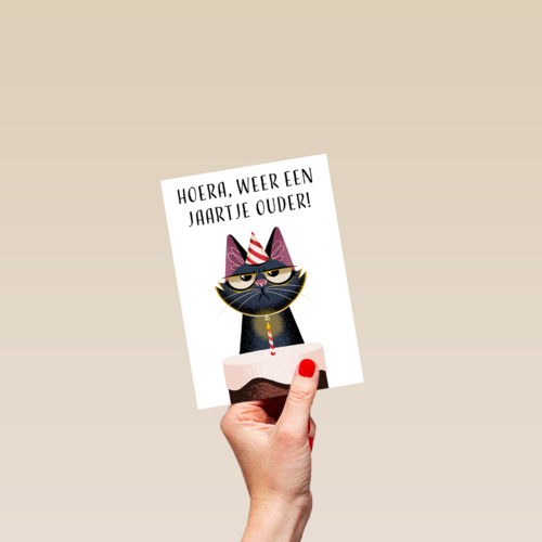 Verjaardagskaart grappig Grumpy Hoera weer een jaartje ouder Folio