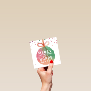 kerstkaart merry everything and a happy always