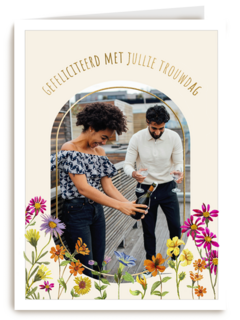 Gefeliciteerd met jullie trouwdag fotokaart
