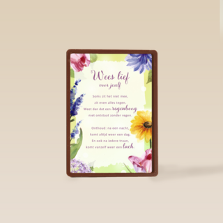 Beterschapskaart Wees lief voor jezelf More than words