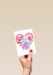 Valentijnskaart love you felle kleuren