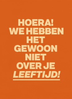 verjaardag kaart vrouw niet over je leeftijd