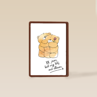 Trouwdagkaart Forever Friends Zoveel jaar heel erg blij met elkaar