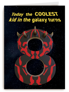 Star Wars verjaardagskaart 8 jaar