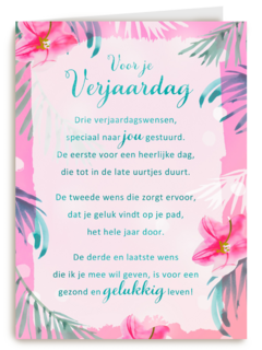 Verjaardagskaart vrouw klassiek 3 verjaardagswensen More than words