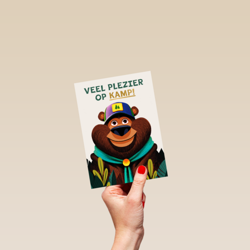 Beer op kamp Folio