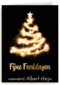 kerstkaart met lichtgevende kerstboom