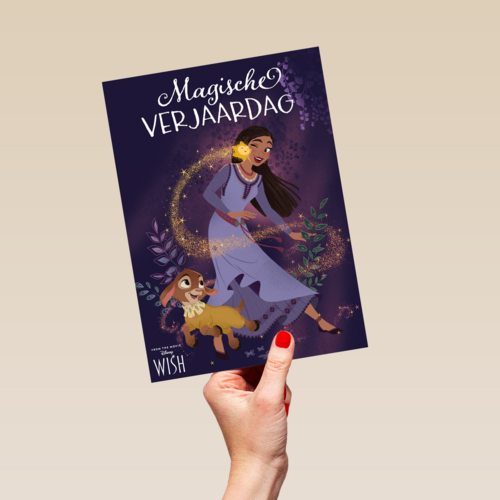 Verjaardagskaart wish disney
