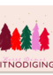 Kerstkaart uitnodiging kerstdiner kerstbomen
