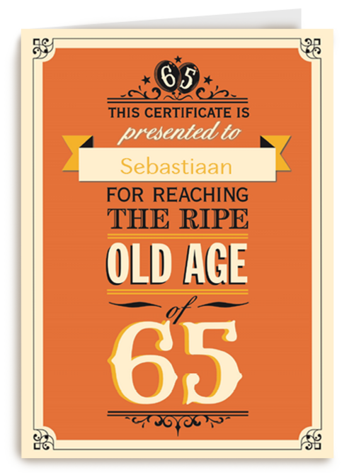 leeftijd vijfenzestig old age