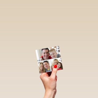 fotokaart drie keer witte rand