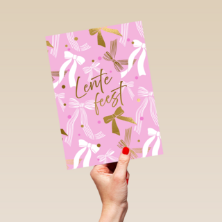 Lentefeest roze strikken