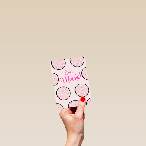 Roze beschuit met muisjes een meisje