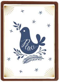 Kerstkaart Religieus Vredesduif