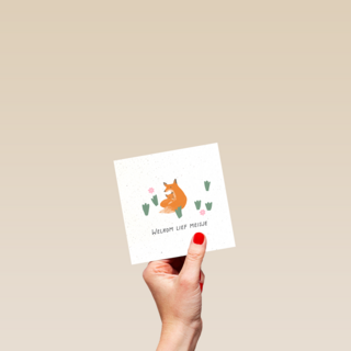 Geboortefelicitatie vos welkom lief meisje