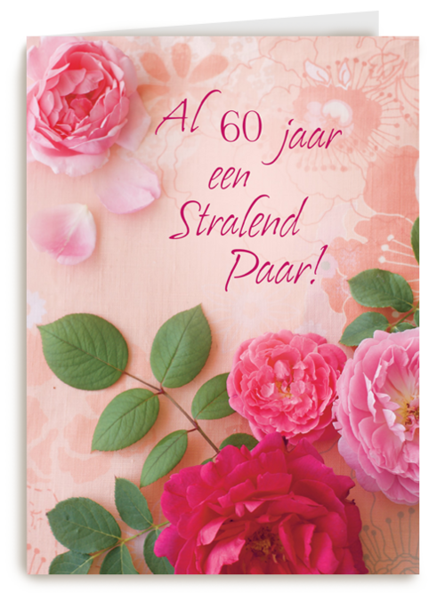 Huwelijkskaart al 60 jaar een stralend paar
