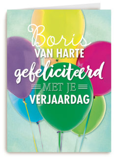 geel blauw roze paars ballon
