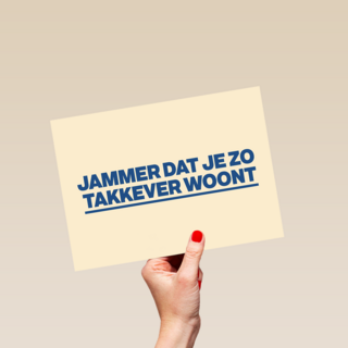 verhuizing kaart jammer dat je zo takkever woont