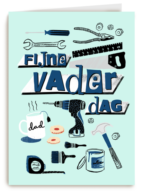 vaderdag kaart gereedschap