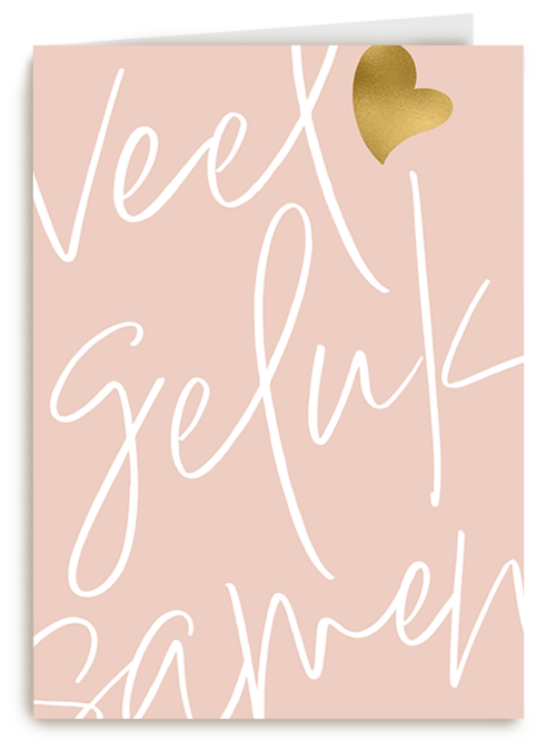 Kaart Hallmark | Huwelijksjubileum | Love Story Veel Geluk Samen Roze