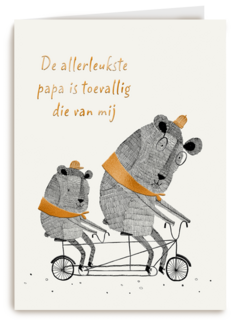 2 Beren op een tandem leukste papa