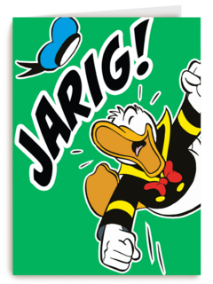 Verjaardagskaart Donald Duck jarig