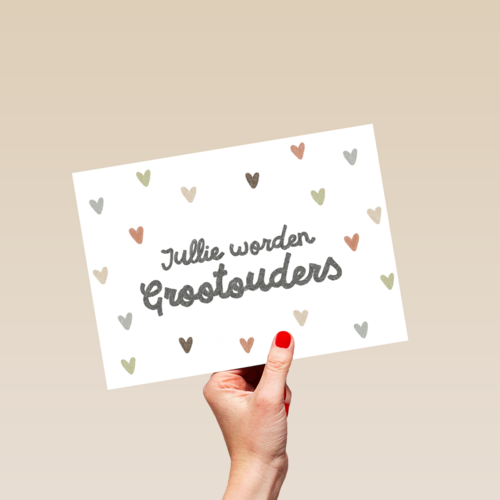 zwangerschap felicitatie jullie worden grootouders hartjes