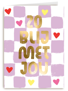 Valentijn Zo Blij Met Jou paars