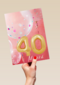 verjaardag kaart leeftijden 40 vrouw ballonnen