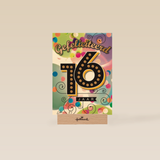 jarig leeftijd 16 zestien gefeliciteerd jaar