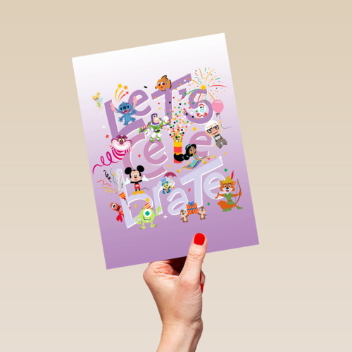 Disney Pixar lets celebrate verjaardagskaart