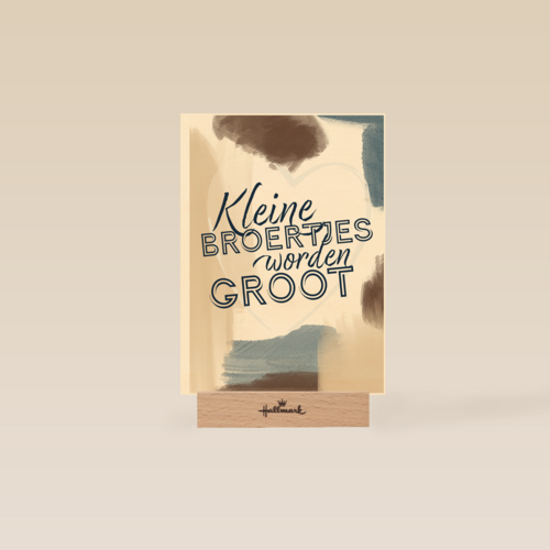 verjaardagskaart met kleine broertjes worden groot