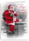 kerst top 10 kaart kerstman op een schoorsteen