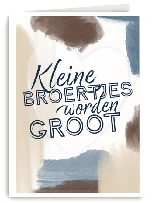 verjaardagskaart met kleine broertjes worden groot