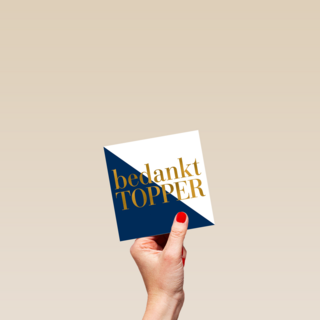 bedankt topper gouden letters