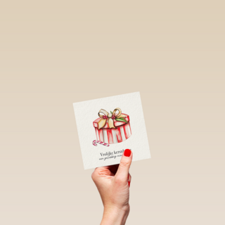 Vrolijke kerstdagen cadeau strik