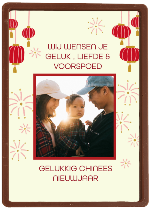 Gelukkig chinees nieuwjaar fotokaart