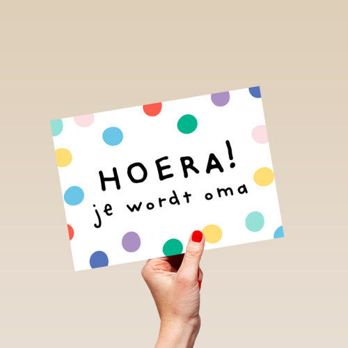 zwanger kleinkind confetti hoera je wordt oma
