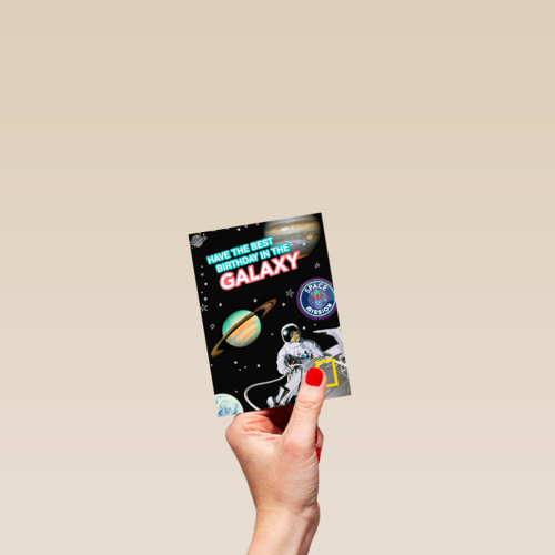verjaardag kaart jongen best birthday galaxy