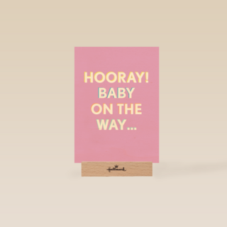Zwanger felicitatiekaart Hooray baby on the way