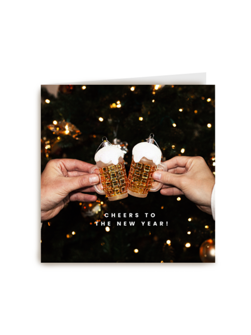 Vondels nieuwjaar kaart Cheers to the new year
