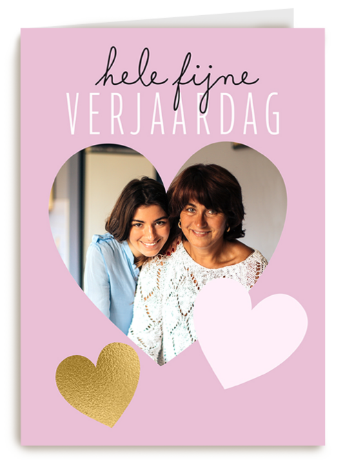 verjaardag kaart foto stijlvol hele fijne verjaardag