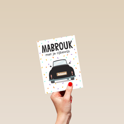 Gefeliciteerd rijbewijs arabisch