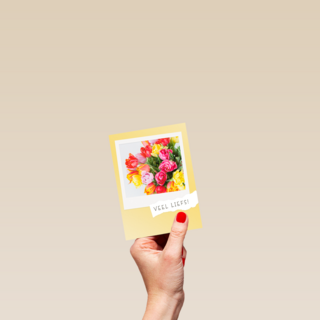 lente kaart boeket bloemen veel liefs